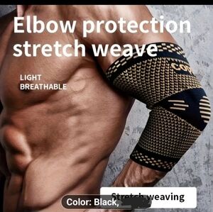 NEW PROFESSIONAL COPPER ELBOW COMPRESSION SLEEVE SUPPPORT UNISEX SIZE LARGE